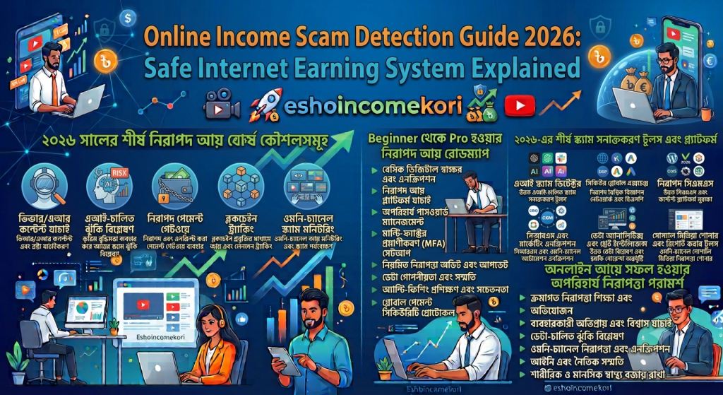 Online Income Scam Detection Guide 2026 : Safe Internet Earning System Explained