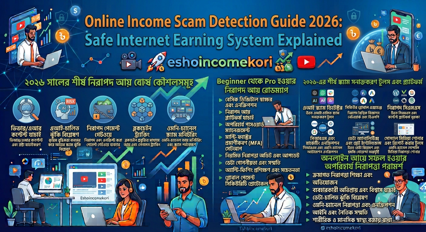 Online Income Scam Detection Guide 2026 : Safe Internet Earning System Explained