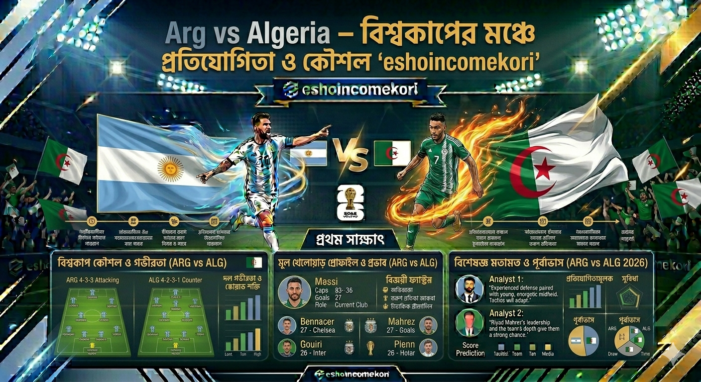  Arg vs Algeria – বিশ্বকাপের মঞ্চে প্রতিযোগিতা ও কৌশল