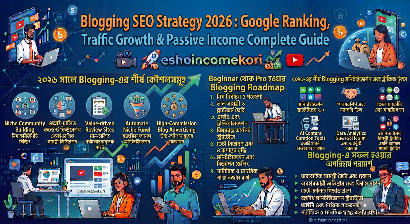 Blogging SEO Strategy 2026 : Google Ranking, Traffic Growth & Passive Income Complete Guide