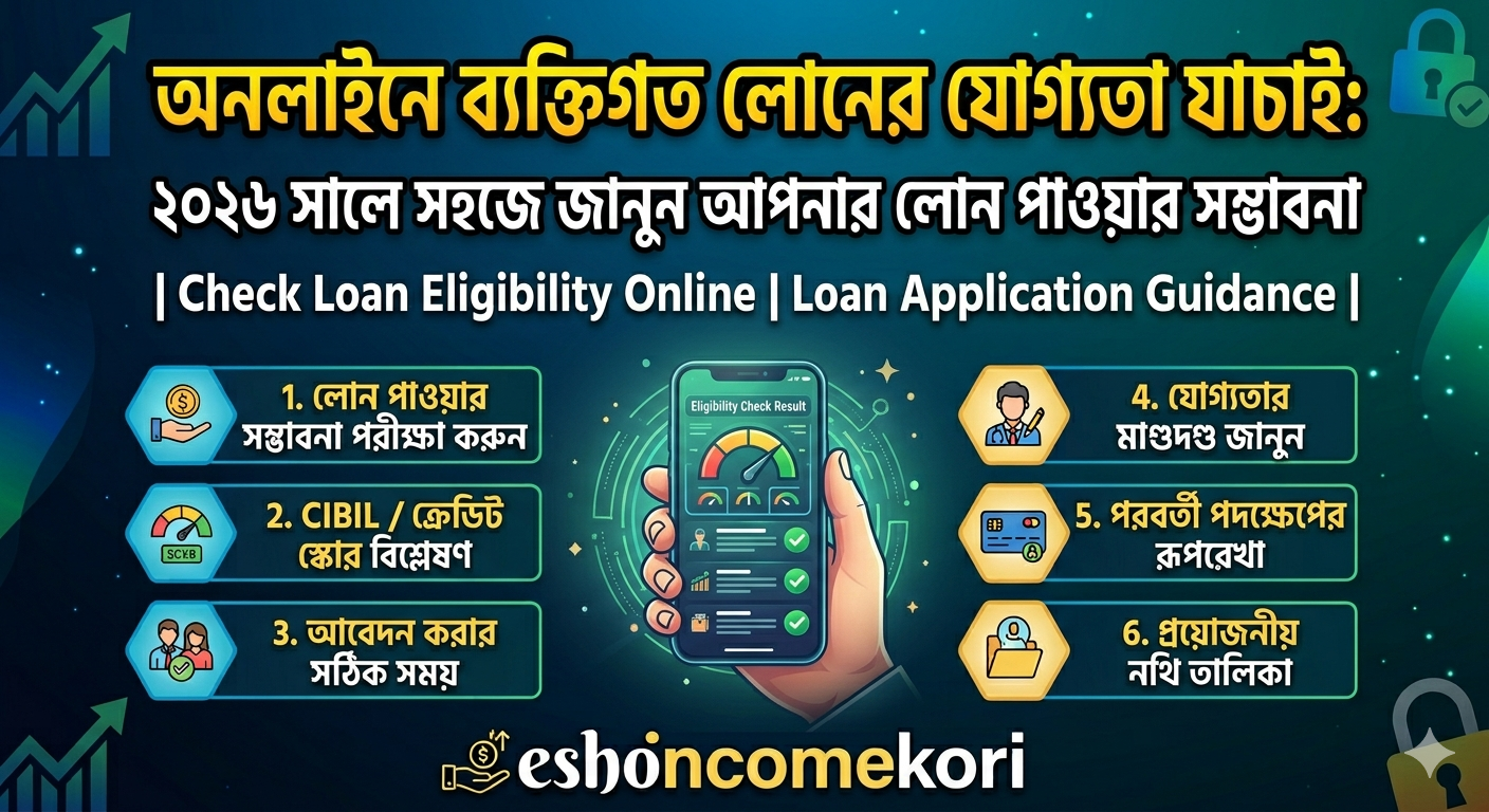 অনলাইনে ব্যক্তিগত লোনের যোগ্যতা যাচাই: ২০২৬ সালে সহজে জানুন আপনার লোন পাওয়ার সম্ভাবনা | Check Loan Eligibility Online