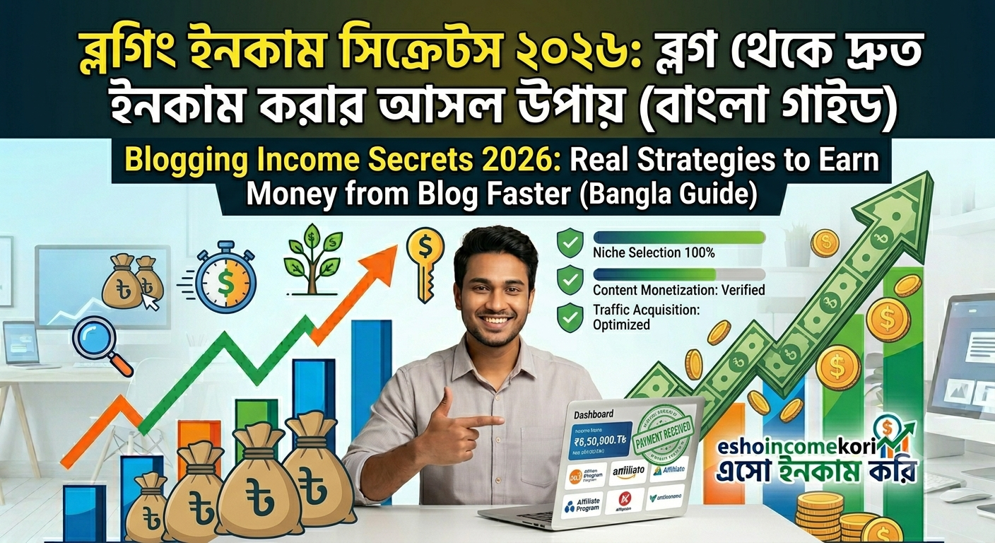 Blogging Income Secrets 2026: Real Strategies to Earn Money from Blog Faster (Bangla Guide)