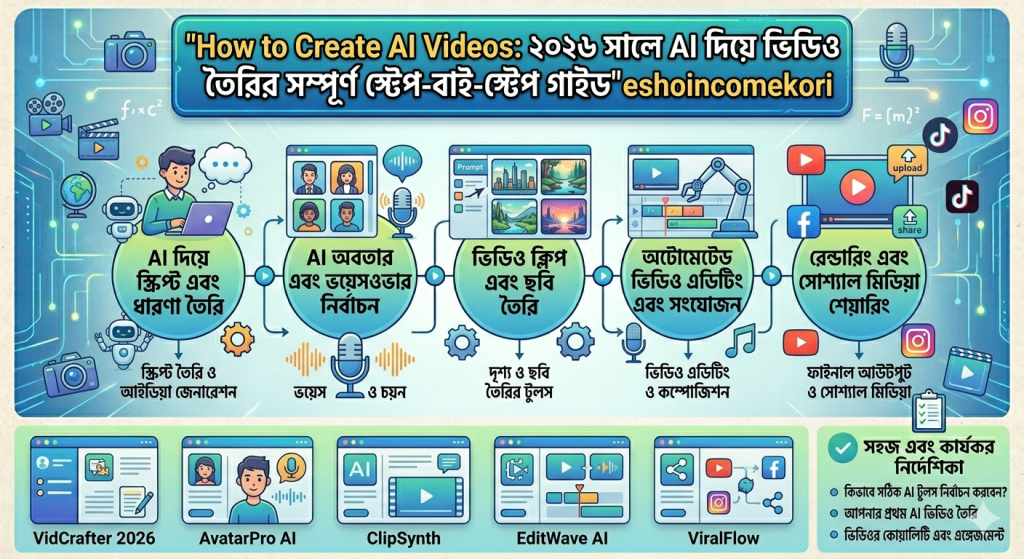 How to Create AI Videos: ২০২৬ সালে AI দিয়ে ভিডিও তৈরির সম্পূর্ণ স্টেপ-বাই-স্টেপ গাইড