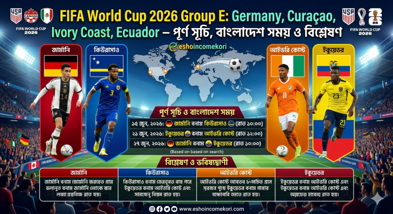 FIFA World Cup 2026 Group E: Germany, Curaçao, Ivory Coast, Ecuador – পূর্ণ সূচি, বাংলাদেশ সময় ও বিশ্লেষণ