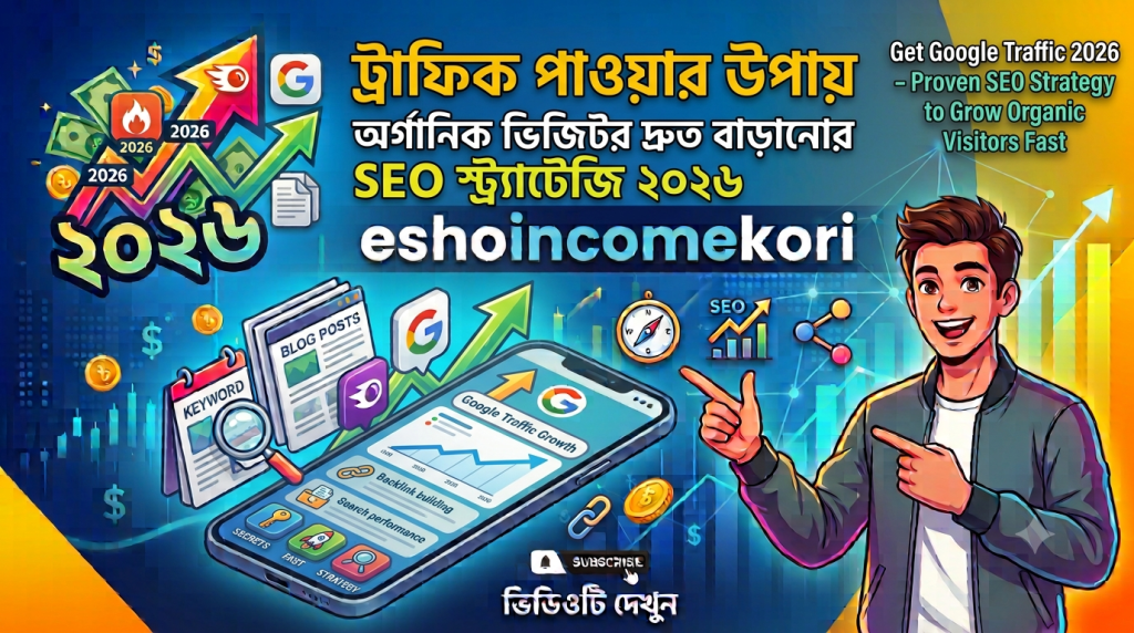 How to Get Google Traffic 2026 – Proven SEO Strategy to Grow Organic Visitors Fast Google ট্রাফিক পাওয়ার উপায় ২০২৬ – অর্গানিক ভিজিটর দ্রুত বাড়ানোর SEO স্ট্র্যাটেজি