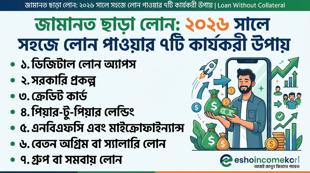 জামানত ছাড়া লোন: ২০২৬ সালে সহজে লোন পাওয়ার ৭টি কার্যকরী উপায় | Loan Without Collateral