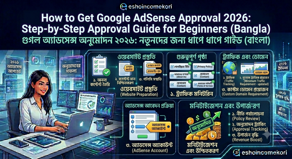 How to Get Google AdSense Approval 2026: Step-by-Step Approval Guide for Beginners (Bangla)