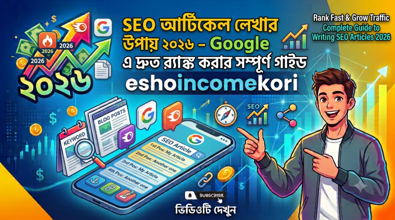 How to Write SEO Articles 2026 – Complete Guide to Rank on Google Fast SEO আর্টিকেল লেখার উপায় ২০২৬ – Google এ দ্রুত র‍্যাঙ্ক করার সম্পূর্ণ গাইড