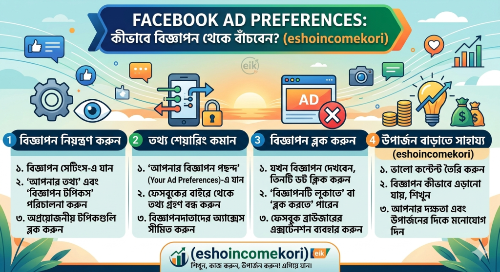 Facebook Ad Preferences: কীভাবে বিজ্ঞাপন থেকে বাঁচবেন?