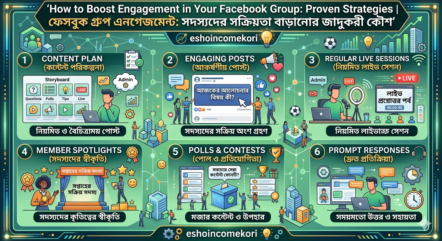 How to Boost Engagement in Your Facebook Group: Proven Strategies | ফেসবুক গ্রুপ এনগেজমেন্ট: সদস্যদের সক্রিয়তা বাড়ানোর জাদুকরী কৌশল
