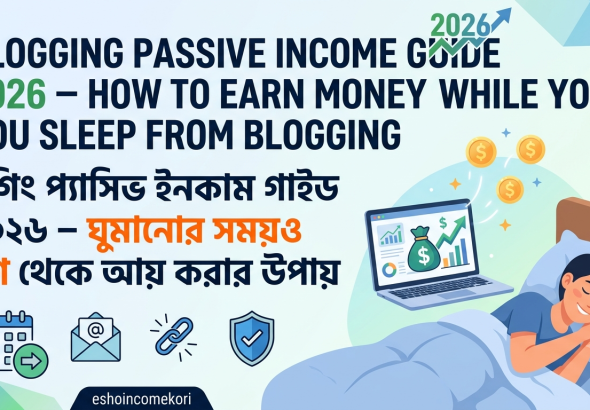 Blogging Passive Income Guide 2026 – How to Earn Money While You Sleep from Blogging ব্লগিং প্যাসিভ ইনকাম গাইড ২০২৬ – ঘুমানোর সময়ও ব্লগ থেকে আয় করার উপায়
