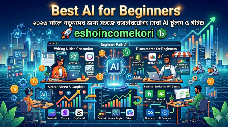 Best AI for Beginners: ২০২৬ সালে নতুনদের জন্য সহজে ব্যবহারযোগ্য সেরা AI টুলস ও গাইড