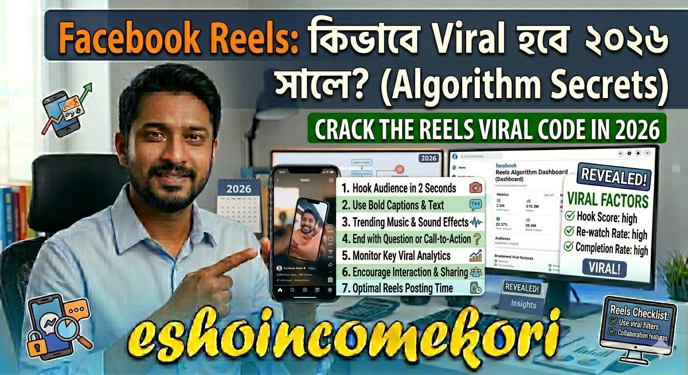 Facebook Reels: কিভাবে Viral হবেন ২০২৬ সালে? (Algorithm Secrets)Facebook Reels: কিভাবে Viral হবেন ২০২৬ সালে? (Algorithm Secrets)