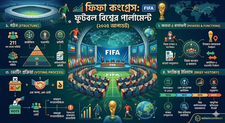 ফিফা কংগ্রেস: ফুটবল বিশ্বের পার্লামেন্ট – গঠন, ক্ষমতা, ভোটিং প্রক্রিয়া ও ইতিহাস (২০২৫ আপডেট)