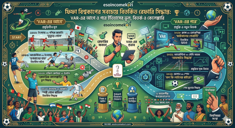 FIFA বিশ্বকাপের সবচেয়ে বিতর্কিত রেফারি সিদ্ধান্ত: VAR-এর আগে ও পরে ইতিহাসের ভুল, বিতর্ক ও কেলেঙ্কারি