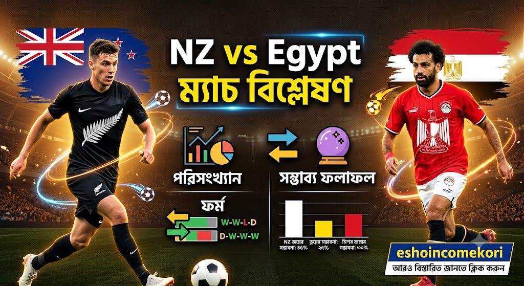 NZ vs Egypt ম্যাচ বিশ্লেষণ: পরিসংখ্যান, ফর্ম ও সম্ভাব্য ফলাফল