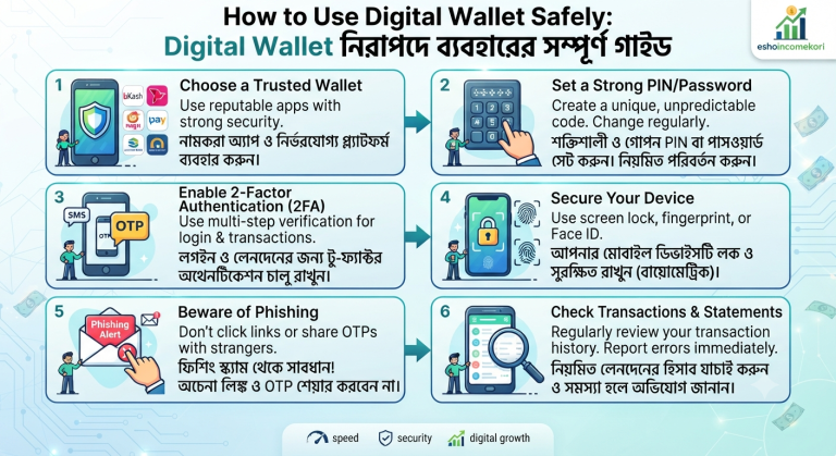 How to Use Digital Wallet Safely: Digital Wallet নিরাপদে ব্যবহারের সম্পূর্ণ গাইড