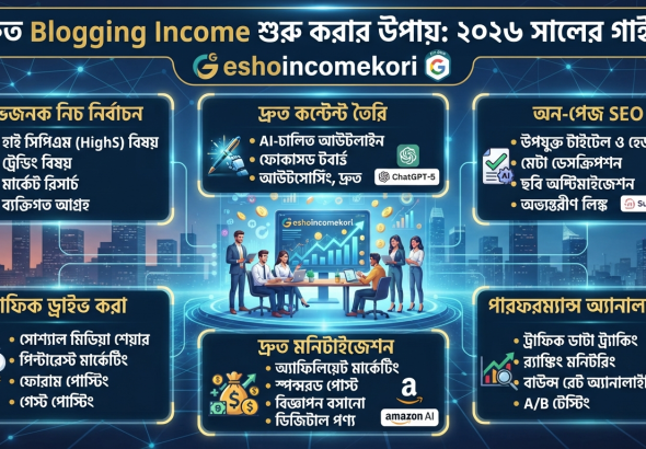 How to Earn Money from Blogging Fast in 2026: দ্রুত Blogging Income শুরু করার উপায়
