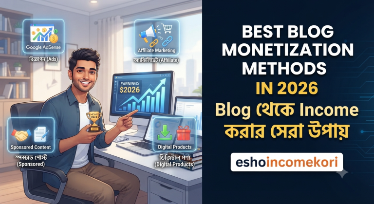 Best Blog Monetization Methods in 2026: Blog থেকে Income করার সেরা উপায়