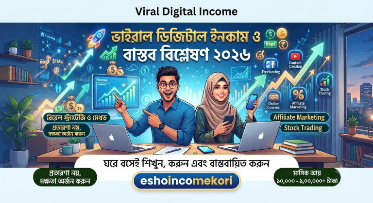 Viral digital income অনলাইন ভাইরাল ডিজিটাল ইনকাম ও বাস্তব বিশ্লেষণ ২০২৬
