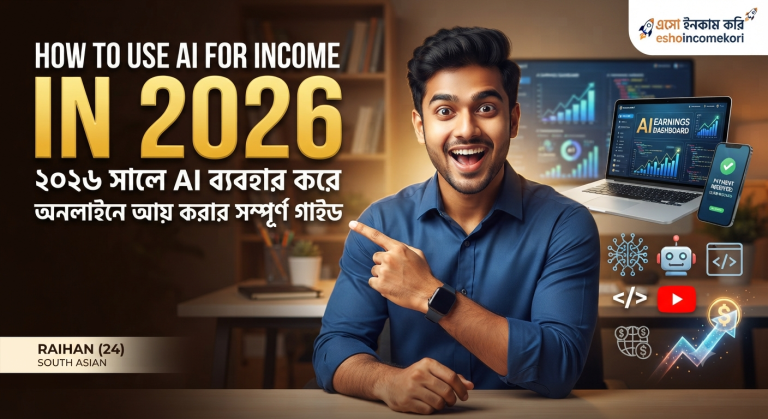 How to Use AI for Income: ২০২৬ সালে AI ব্যবহার করে অনলাইনে আয় করার সম্পূর্ণ গাইড