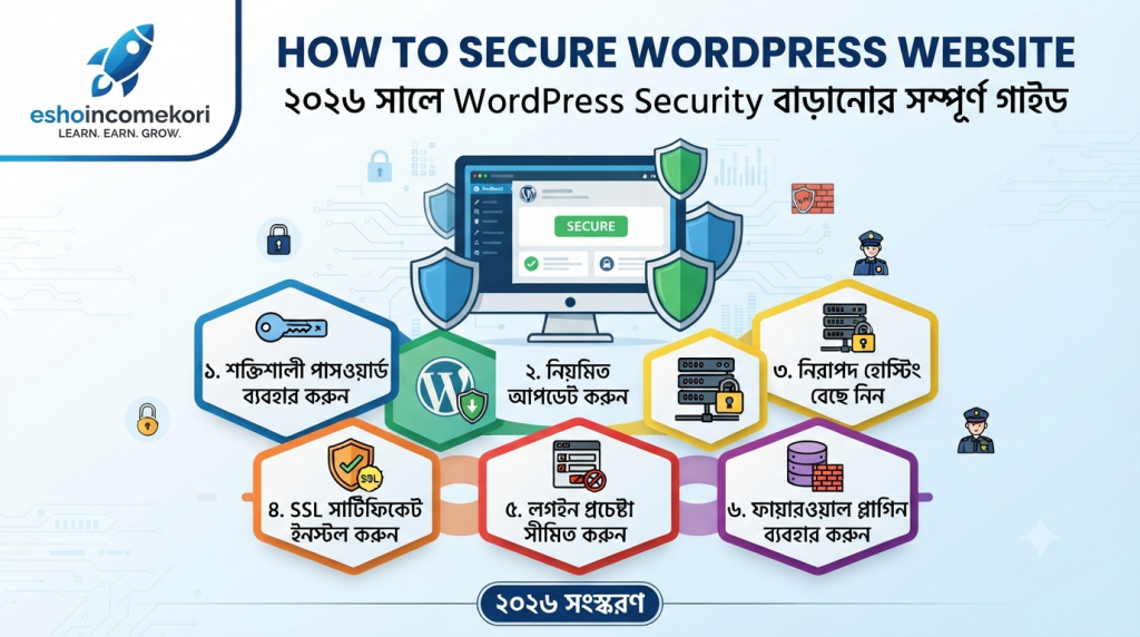 How to Secure WordPress Website: ২০২৬ সালে WordPress Security বাড়ানোর সম্পূর্ণ গাইড