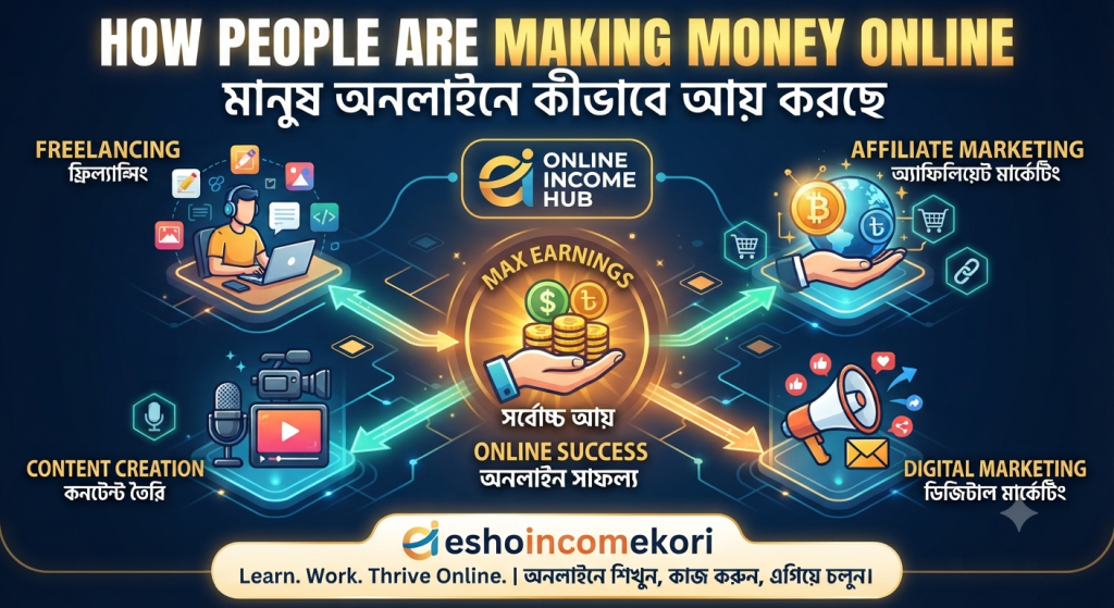 How People Are Making Money Online | মানুষ অনলাইনে কীভাবে আয় করছে