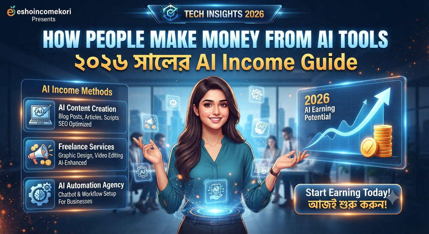 How People Make Money from AI Tools: ২০২৬ সালে AI ব্যবহার করে Income করার উপায়
