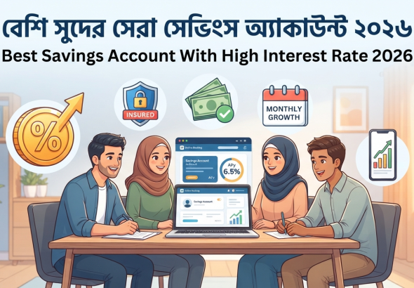 বেশি সুদের সেরা সেভিংস অ্যাকাউন্ট ২০২৬ | Best Savings Account With High Interest Rate