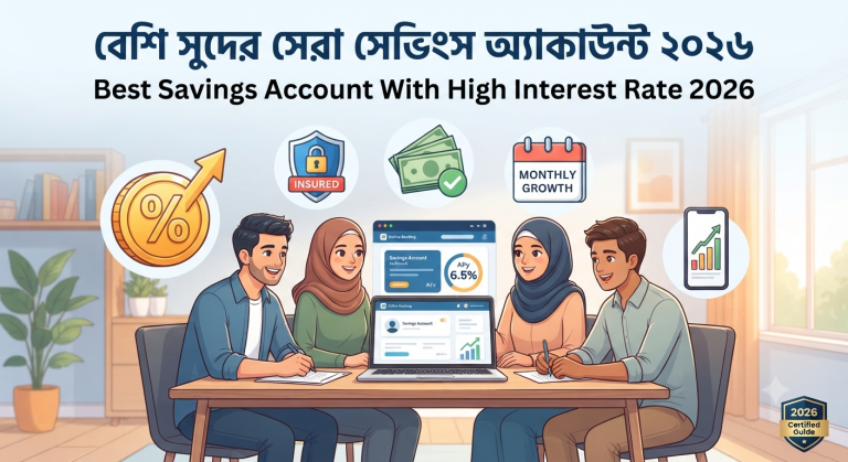 বেশি সুদের সেরা সেভিংস অ্যাকাউন্ট ২০২৬ | Best Savings Account With High Interest Rate