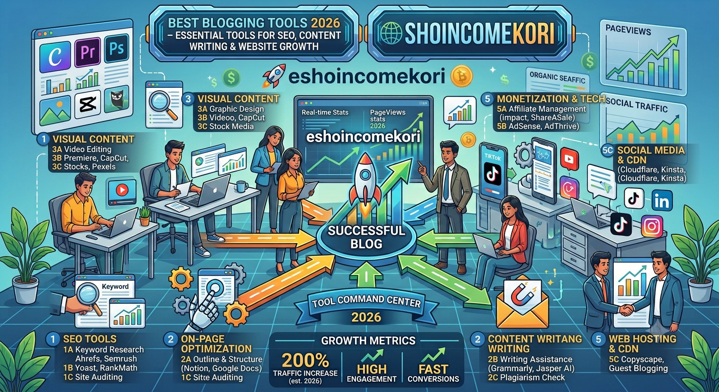 Best Blogging Tools 2026 – Essential Tools for SEO, Content Writing & Website Growth