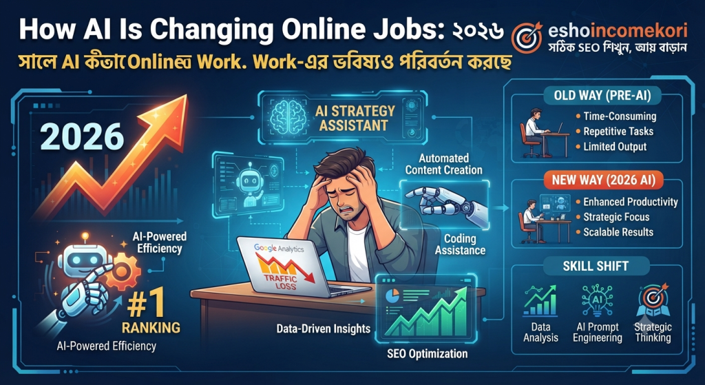 How AI Is Changing Online Jobs: ২০২৬ সালে AI কীভাবে Online Work-এর ভবিষ্যৎ পরিবর্তন করছে