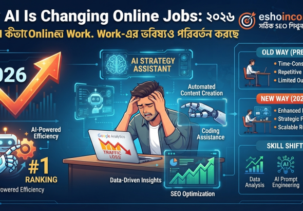 How AI Is Changing Online Jobs: ২০২৬ সালে AI কীভাবে Online Work-এর ভবিষ্যৎ পরিবর্তন করছে
