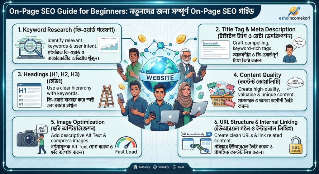 On-Page SEO Guide for Beginners: নতুনদের জন্য সম্পূর্ণ On-Page SEO গাইড