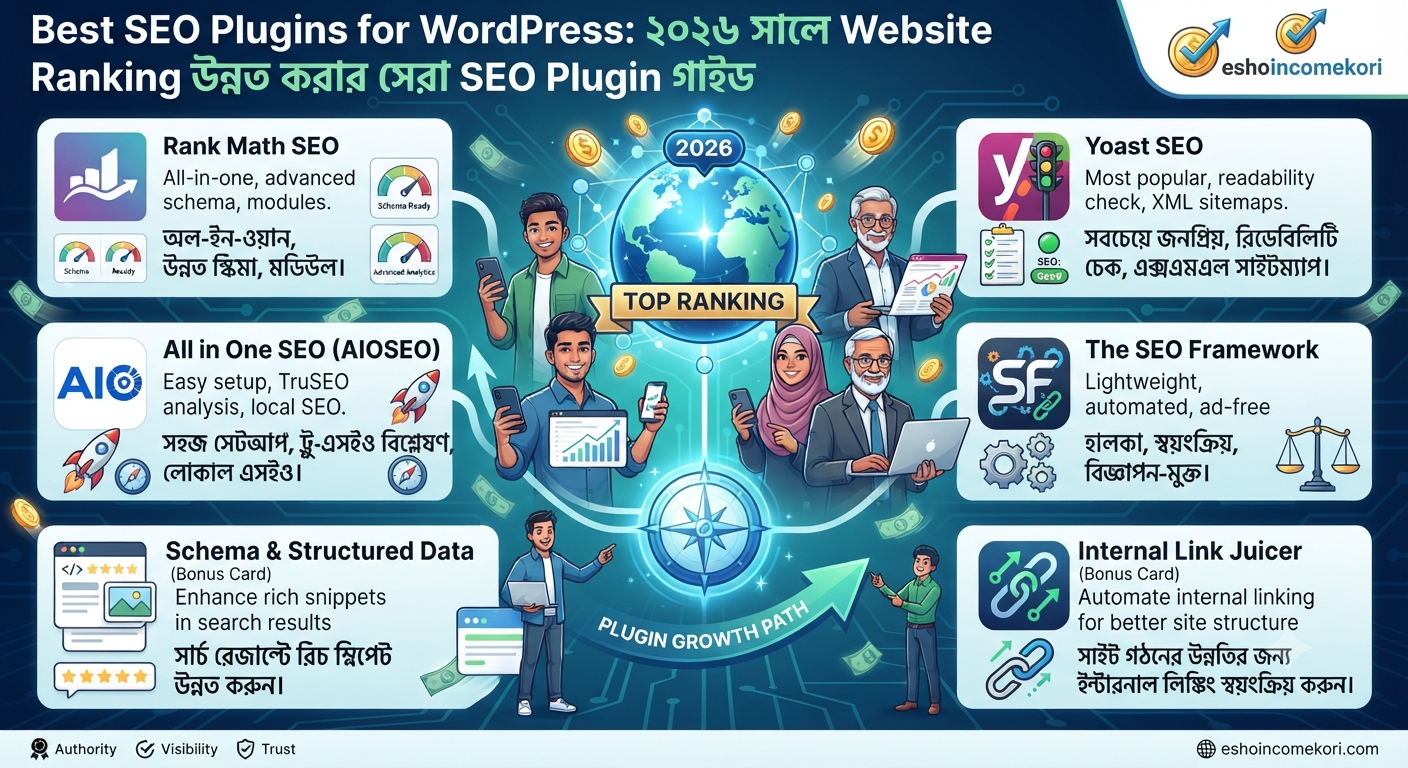 Best SEO Plugins for WordPress: ২০২৬ সালে Website Ranking উন্নত করার সেরা SEO Plugin গাইড