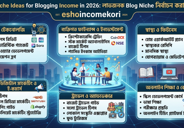 Best Niche Ideas for Blogging Income in 2026: লাভজনক Blog Niche নির্বাচন করার গাইড