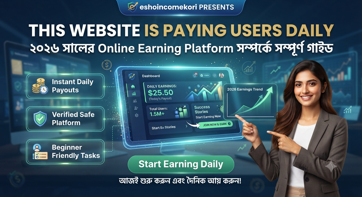 This Website Is Paying Users Daily: ২০২৬ সালের Online Earning Platform সম্পর্কে সম্পূর্ণ গাইড