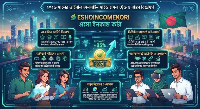 Digital side hustle viral idea ২০২৬ সালের ভাইরাল অনলাইন সাইড হাসল ট্রেন্ড ও বাস্তব বিশ্লেষণ