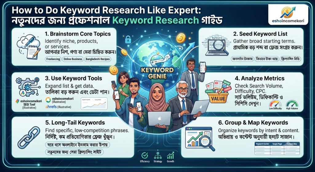How to Do Keyword Research Like Expert: নতুনদের জন্য প্রফেশনাল Keyword Research গাইড