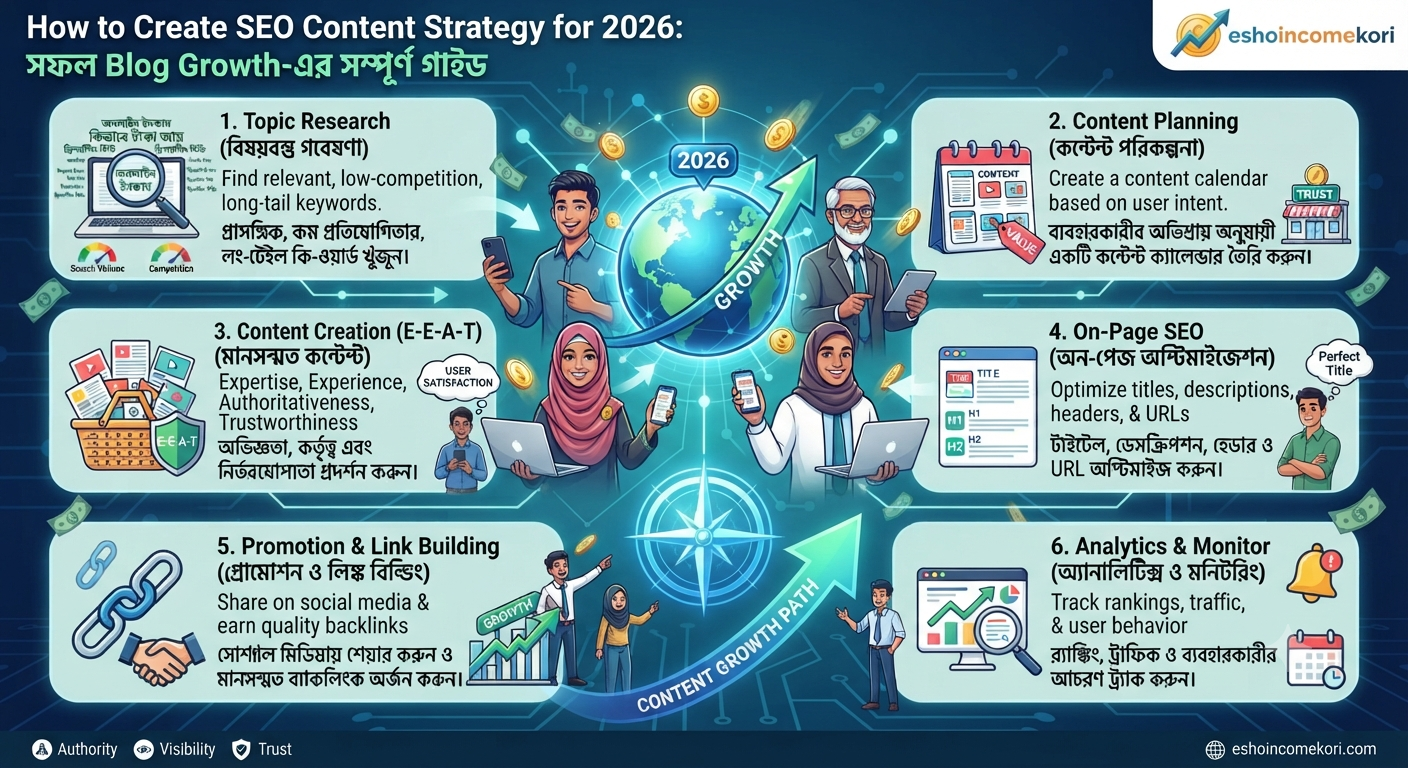 How to Create SEO Content Strategy for 2026: সফল Blog Growth-এর সম্পূর্ণ গাইড