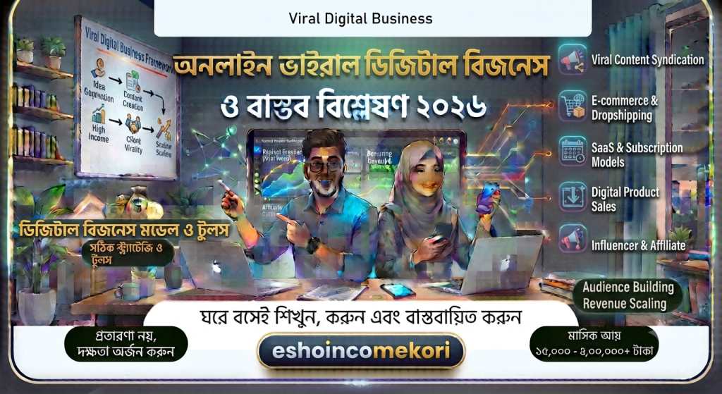 Viral digital business অনলাইন ভাইরাল ডিজিটাল বিজনেস ও বাস্তব বিশ্লেষণ ২০২৬