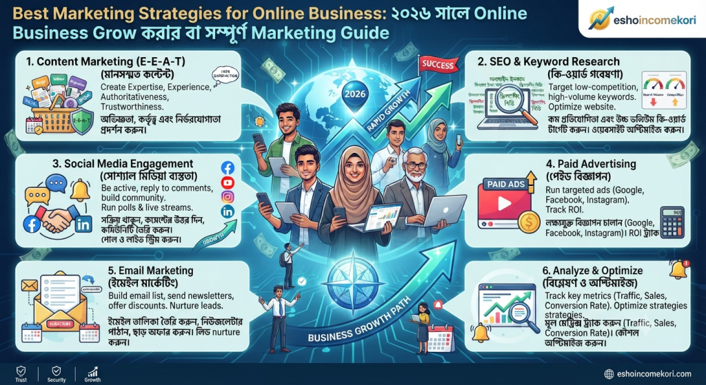 Best Marketing Strategies for Online Business: ২০২৬ সালে Online Business Grow করার সম্পূর্ণ Marketing Guide