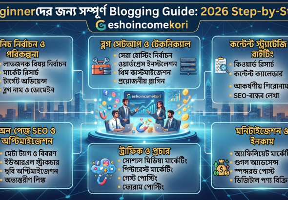 How to Start a Blog in 2026 Step by Step: Beginnerদের জন্য সম্পূর্ণ Blogging Guide