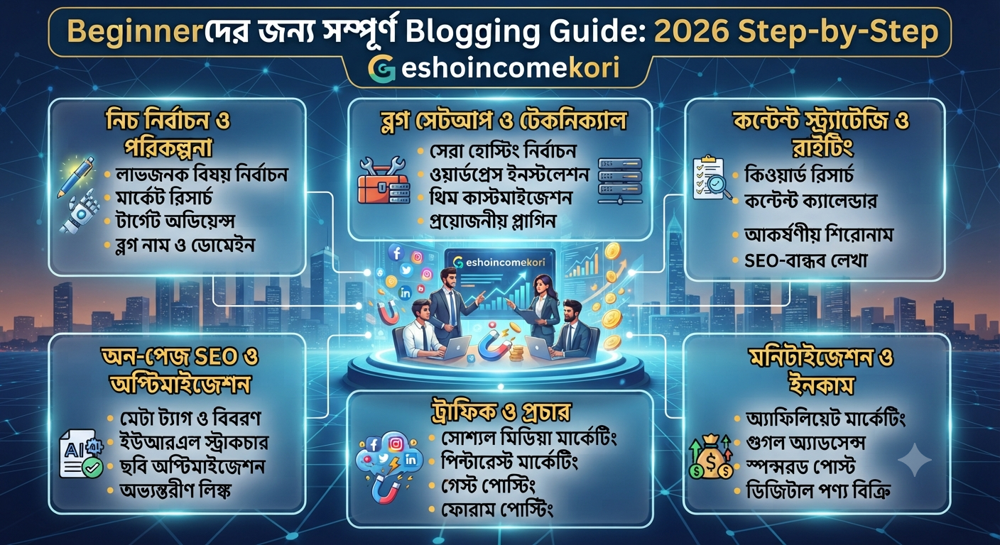 How to Start a Blog in 2026 Step by Step: Beginnerদের জন্য সম্পূর্ণ Blogging Guide