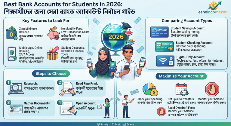 Best Bank Accounts for Students in 2026: শিক্ষার্থীদের জন্য সেরা ব্যাংক অ্যাকাউন্ট নির্বাচন গাইড