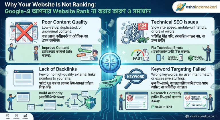 Why Your Website Is Not Ranking: Google-এ আপনার Website Rank না করার কারণ ও সমাধান