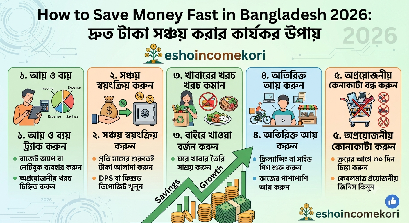 How to Save Money Fast in Bangladesh 2026: দ্রুত টাকা সঞ্চয় করার কার্যকর উপায়