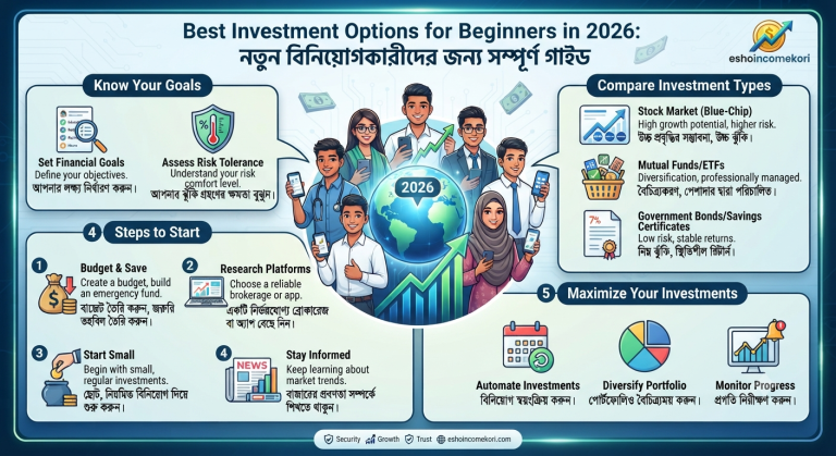 Best Investment Options for Beginners in 2026: নতুন বিনিয়োগকারীদের জন্য সম্পূর্ণ গাইড