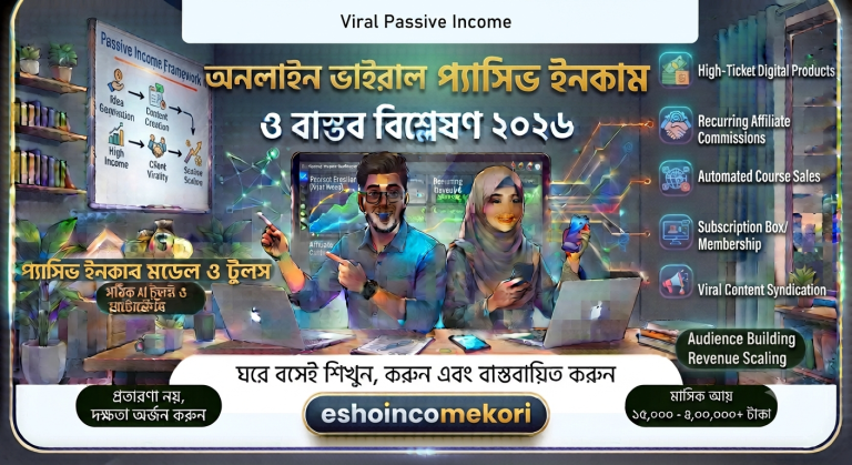 Viral passive income অনলাইন ভাইরাল প্যাসিভ ইনকাম ও বাস্তব বিশ্লেষণ ২০২৬