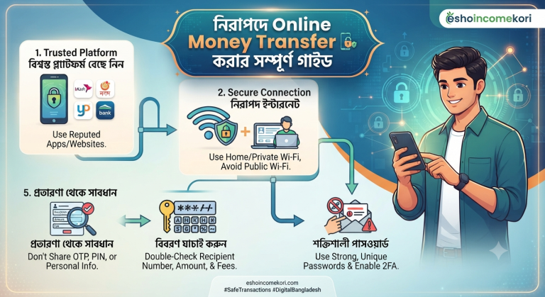 How to Send Money Online Safely: নিরাপদে Online Money Transfer করার সম্পূর্ণ গাইড